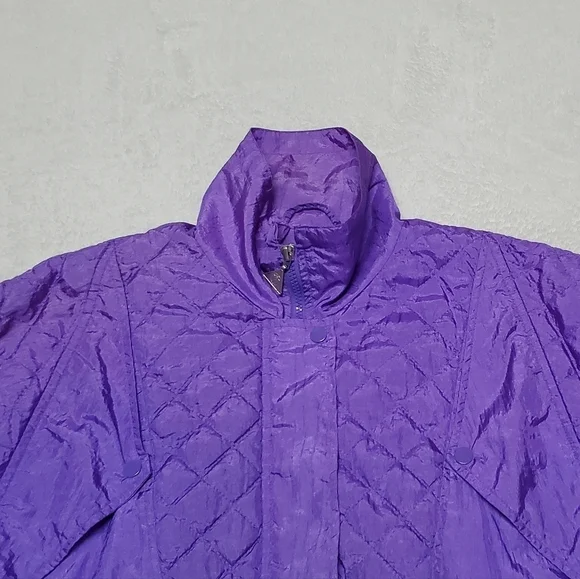 Vintage 90s Casual Isle Purple Full-zip Jacket High Rise Shell Suit Tracksuit M